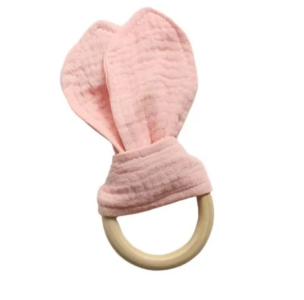 Laker & The Moon "Pink" Bunny Ears Teething Ring